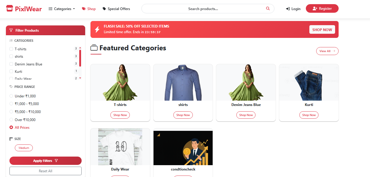 PixalWear – Trendy Fashion E-Commerce Store